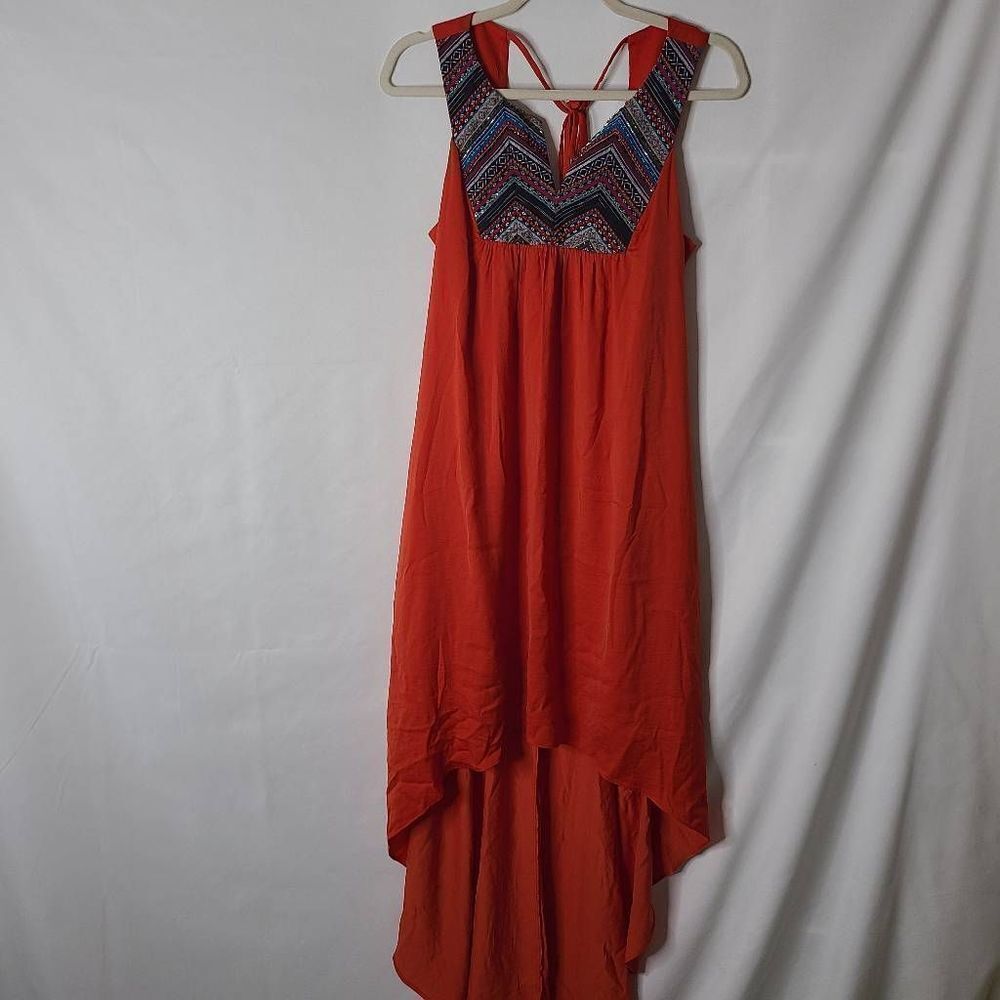 Muse High Low‎ Tribal Embroidered Beaded Dress Size 2